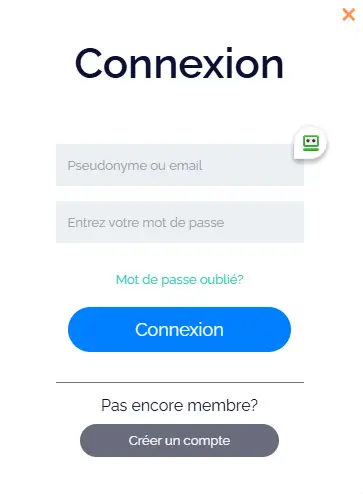Connexion des membres du Split Aces Casino